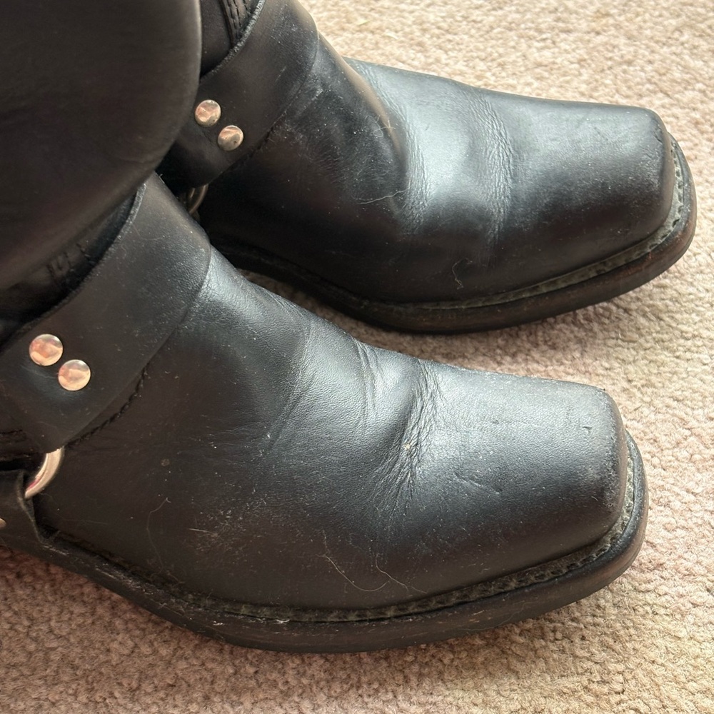 Frye Black Leather Harness Riding Boots - Picture 4 of 11